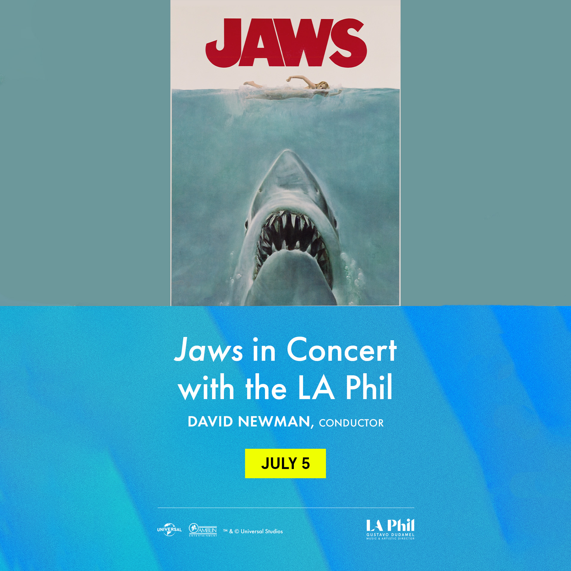 MEMBERS ONLY: Jaws in Concert with the LA Phil at Hollywood Bowl on Saturday, July 5, 2025